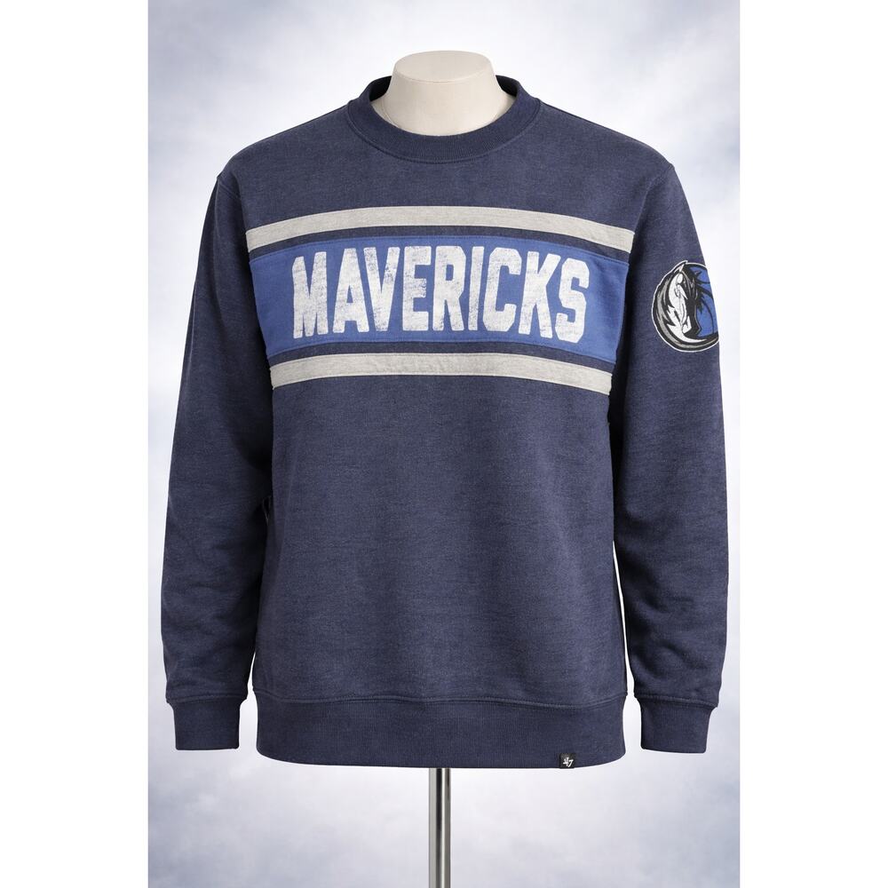 Dallas Mavericks ‘47 Men’s Pullover Crewneck Fleece Sweatshirt L